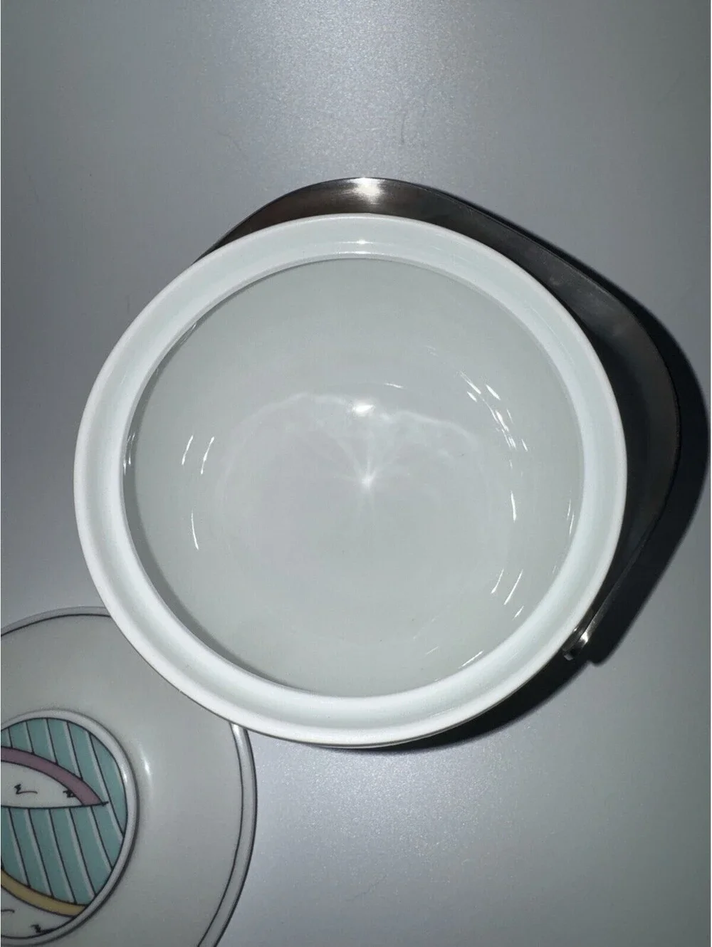 Rosenthal Century New Wave porcelain sugar bowl w/ lid & saucer Dorothy Hafner